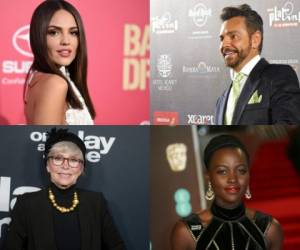 Eugenio Derbez, Rita Moreno, Eiza González y Lupita Nyong'o estarán presentes en la gala 90 de la entrega de premios de la Academia este domingo. Fotos: AP
