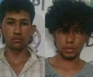 Johnny Abrahan Martínez Medina y Elvin Danilo Herrera Cáceres fueron detenidos por asaltar a una feligrés en Catacamas.