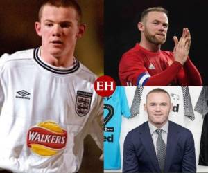 Así ha sido el cambio físico del futbolista inglés Wayne Rooney a través del tiempo. Foto: Instagram.