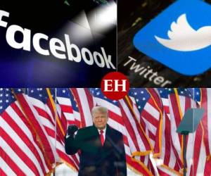 Donald Trump se enfrenta al bloqueo y restricciones en varias redes sociales. Aquí te contamos cuál es la situación que enfrenta el poderoso magnate. Fotos: AP y AFP