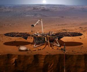 Después de 6 meses y medio de viaje espacial y 480 millones de kilómetros recorridos, la sonda de la NASA se posó en noviembre de 2018 en la llanura marciana de Elysium, permitiendo por primera vez que la humanidad pegue su oreja al suelo del planeta. Foto: AFP
