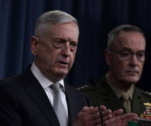 'Por ahora no tenemos ataques adicionales planificados', dijo Mattis, aunque añadió que el Departamento de Defensa está en consulta permanente con Francia y el Reino Unido. Foto: AFP