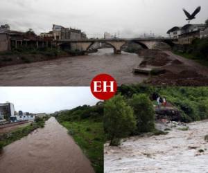 Bajo vigilancia se encuentra este lunes el caudal del Río Choluteca en la capital por las recientes lluvias. Fotos: Johny Magallanes/El Heraldo.