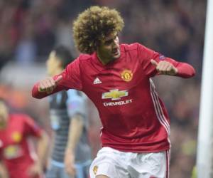 Marouane Fellaini anotó el gol del Manchester United (Foto: Agencia AFP)