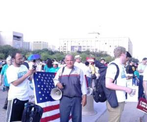 Hondureños protestan en Washington el pasado 01 de mayo, Día del Trabajador, solicitando la ampliación del TPS.