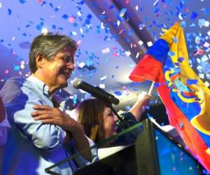 'Juntos lo logramos, hoy ganó el Ecuador', escribió Lasso en su cuenta de Twitter. Foto: AFP