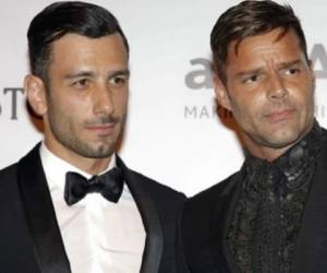 Ricky Martin junto a su pareja Jwan Yosef, durante un famoso evento en Las Vegas. Foto: Agencia AP.