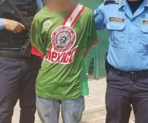 El joven fue detenido en las últimas horas. Foto Twitter @PoliciaHonduras