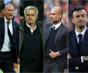 Zinedine Zidane, José Mourinho, Pep Guardiola y Luis Enrique, entre los nominados al premio a Mejor Jugador por la FIFA. (AFP)