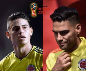 James Rodríguez y Radamel Falcao las grandes figuras de Colombia para el Mundial de Rusia 2018. Foto:AFP
