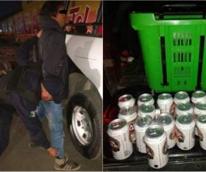 Ambos hondureños fueron detenidos minutos después de haber cometido el robo al interior de la tienda. Foto Cortesía: Reforma