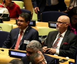 El presidente Juan Orlando Hernández presente en la Asamblea General de la ONU. Foto: EL HERALDO