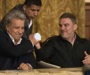 El presidente Lenín Moreno celebrando el triunfo del 'Sí' en el referéndum que dejó sin posibilidades a Correa.