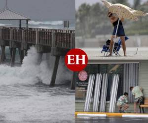 Los fuertes vientos y las lluvias abundantes llegaron a Florida el domingo a medida que se aproximaba Isaías, degradada a tormenta tropical y de la que no se espera que recupere la fuerza de un huracán antes de tocar tierra. Fotos: AFP/AP