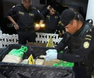 Así fue encontrada la droga, según indicaron las autoridades de Guatemala. Foto: @PNCdeGuatemala