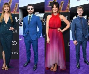 Elizabeth Olsen, Chris Evans, Elizabeth Henstridge y Chris Hemsworth.