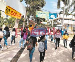 Para este período académico de la UNAH se matricularon un total de 91,300 alumnos. Foto: EL HERALDO