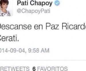 El tuit que encendió las redes sociales por la muerte de Gustavo Cerati.