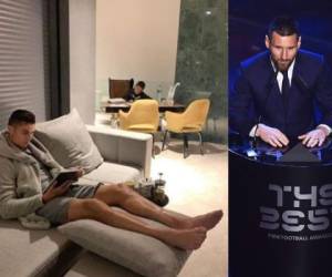 Cristiano Ronaldo compartió una imagen en la que aparece sentado, leyendo, mientras Messi conquistaba el The Best.