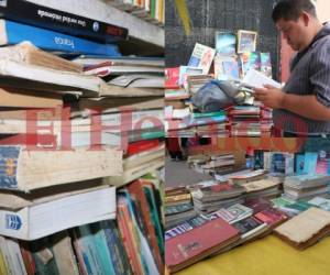 En las aceras de la capital hay vendedores de libros usados, en total unos 10 ofrecen sus productos en la periferia de Tegucigalpa y Comayagüela. Fotos Joselo Trejo| EL HERALDO