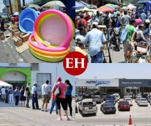 Los capitalinos cuyo número de identidad termina en 4, 5 y 6 salieron este miércoles para abastecerse de alimentos, medicamentos y combustible. Fotos: Marvin Salgado / EL HERALDO.