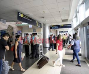 Ambiente en el Aeropuerto Internacional Toncontín en Tegucigalpa. Foto EL HERALDO