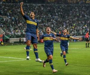 El argentino Boca Juniors, Ramón Abila, celebró su gol contra el brasileño Palmeiras durante su semifinal de la Copa Libertadores 2018 celebrada en Allianz Parque, Sao Paulo, Brasil. Agencia AFP