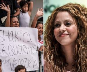 Los venezolanos han agradecido las palabras de la cantante colombiana Shakira. (AFP)