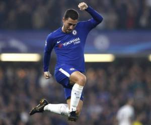 Eden Hazard celebrando un gol del Chelsea. (AFP)