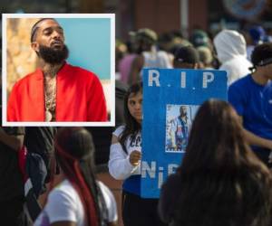 Varios centenares de personas se habían congregado para rendir homenaje al rapero cerca del lugar en donde fue asesinado a tiros. Foto: EL HERALDO