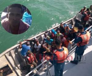 Momento en que los sobrevivientes arriban a la Base Naval de Caratasca. Yimbris Jesús Patín, uno de los sobrevivientes, dialogó con EL HERALDO. Fotos Ricardo Sánchez| EL HERALDO