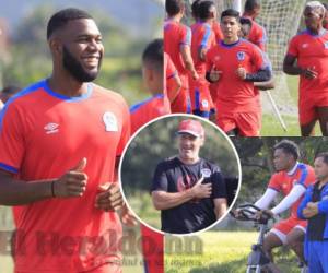 Con todas sus figuras en el campo, así entrenó el Olimpia de Pedro Troglio este martes en las canchas de Amarateca. (Fotos: Ronal Aceituno / EL HERALDO)