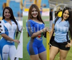 Sin duda que la belleza de estas chicas hondureñas fue el principal atractivo en los partidos de repechaje por los cupos a la semifinal del torneo de fútbol de Honduras, foto: Neptalí Romero / Grupo OPSA.