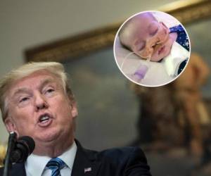 El presidente de los Estados Unidos, Donald Trump, ofreció ayuda a padres de bebé británico gravemente enfermo
