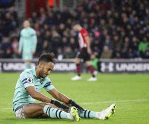 El jugador del Arsenal Pierre-Emerick Aubametang tras el partido contra Southampton durante un encuentro de la Liga Premier inglesa, en Southampton, Inglaterra. (Foto: AP)