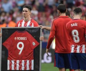 Fernando El Niño Torres en su adiós al Atlético Madrid. (AFP)