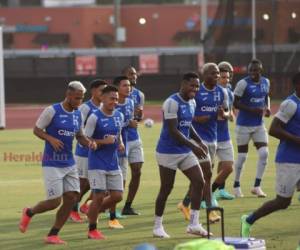 Sesión de entrenamiento de la Selección de Honduras la tarde del pasado domingo en Houston.