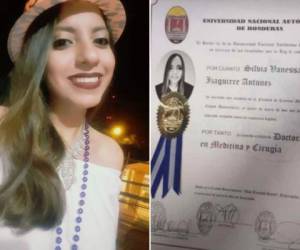 La joven Silivia Izaguirre, estudiante de medicina, realizaba su servicio social en Danlí, pero venía de vacaciones de Trujillo cuando fue asesinada. Foto: EL HERALDO