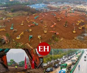 China inició el viernes la construcción de un hospital destinado a recibir a un millar de pacientes víctimas del coronarivus, y que aseguró que estará listo en 10 días. Fotos: Agencia AFP /AP.