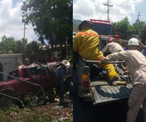 El aparatoso accidente ocurrió en la carretera CA-4.