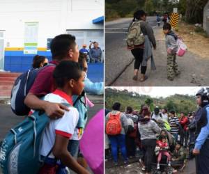 Los migrantes salieron en caravana el lunes desde San Pedro Sula; algunos cruzaron de forma irregular tras romper el cerco de policías en Guatemala. Agencia AFP