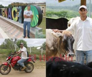 Donis Escober es fanático del campo, ahí convive con sus vecinos, pasea en motocicleta y se relaja entre el ganado. El Pimpollo es muy querido en su pueblo San Ignacio y eso lo hace muy feliz. Fotos Efraín Salgado| EL HERALDO