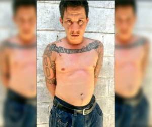 'El Skiner', capturado este martes por la Policía Nacional, es uno de los presuntos líderes de la pandilla 18 en el departamento de Cortés.
