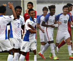 Los futbolistas de la Selección de Honduras y la de Estados Unidos en el Premundial de Panamá rumbo al Mundial sub-17 en India (Foto: Agencias)