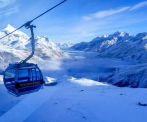En una amplia franja de los Alpes suizos se elevó la advertencia por avalanchas a 3 en una escala de 5 puntos debido a las nevadas. Foto: AP