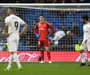 Courtois se pierde de esta manera el partido de ida de los octavos de final de la Copa del Rey contra el Leganés este miércoles. Foto/AFP