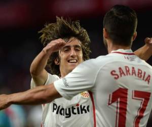 El Sevilla fue el dominador absoluto, pero en la primera parte acusó la falta de puntería. Foto:AFP