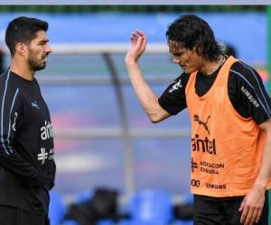 Luis Suárez y Edison Cavani los referentes de Uruguay en el Mundial de Rusia 2018. Foto: AFP