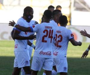 En la jornada 12 del fin de semana, Olimpia venció sin problemas al Honduras Progreso en el Estadio Nacional de Tegucigalpa. Foto: Estalin Irías / EL HERALDO