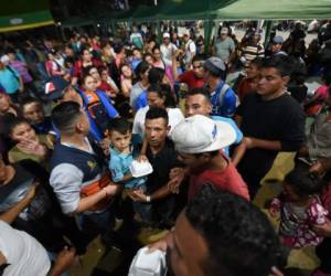Los migrantes llegaron a la frontera de Guatemala con México. Foto: Agencia AFP
